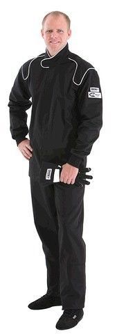 Black large 2 piece racing fire suit drag race circle dirt track mini sprint