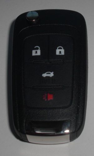 Chevy keyless entry remote / 4 button flip fob key / fcc id: avl-b01t1ac