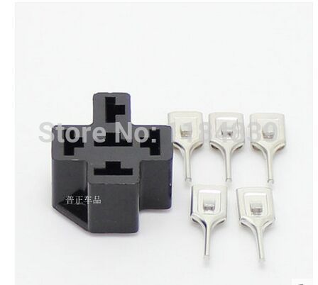 15pcs pcbautomobile relay socket without wire contain terminal 6.3mmplum blossom
