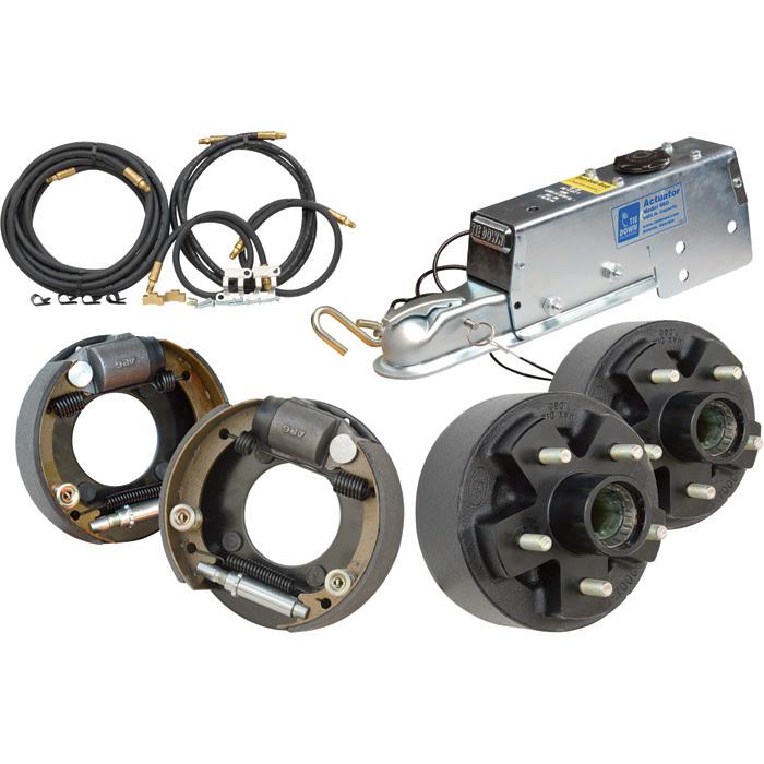 Tie down engineering hydraulic drum brake kit 7in drum 6k lb actuator 5 lugs