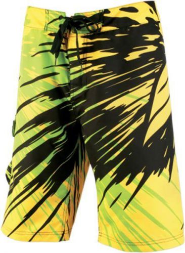 Slippery mens gray and yellow solar boardshort -yellow-32