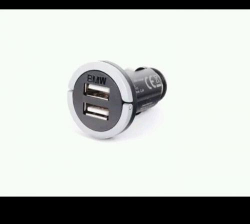 Bmw dual usb cigarette lighter charger iphone ipod charging adaptor new oem