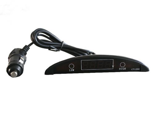 Led dc volt meter over-voltage low-voltage alarm 12v car battery lighter ev