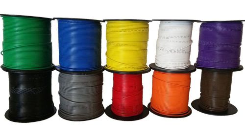 18 gauge wire pick 6 colors 100 ft ea primary awg stranded copper power remote