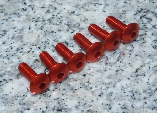 Red windscreen bolts for honda kawasaki suzuki yamaha
