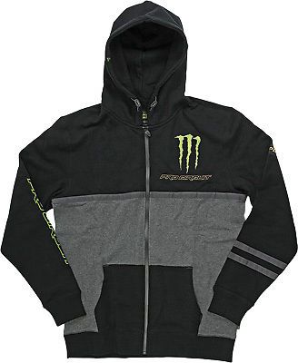 Pro circuit monster covert premium hooded zip up fleece black