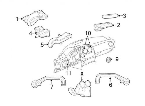 Chrysler oem dodge dashboard air vent 5gd76dx9aa image 9