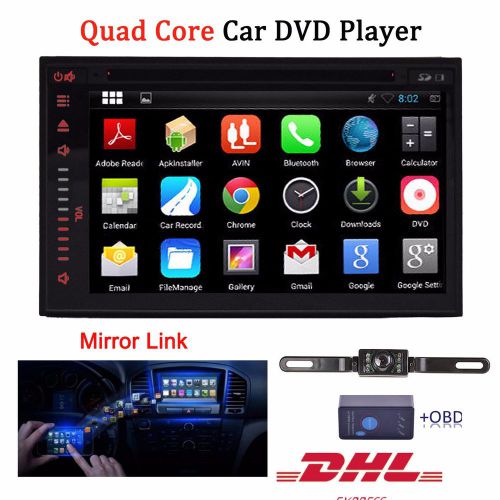 7"android4.4 double 2din car stereo radio dvd player gps navigation wifi+cam+obd