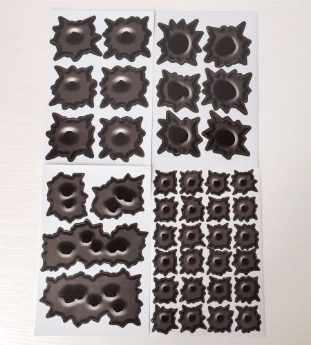 2pcs fake bullet hole sticker funny car stickers decals removable helmet sticker