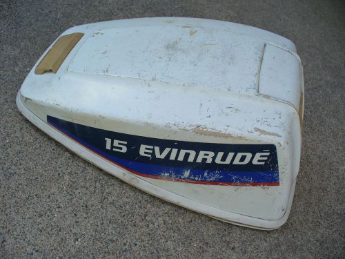 Johnson evinrude 9.9 &amp; 15hp engine hood cowl cover 279949 good shape