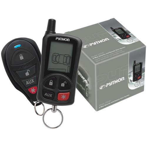 Pyhton 5305p python 2-way lcd security &amp; remote-start system with .25-mile ra...