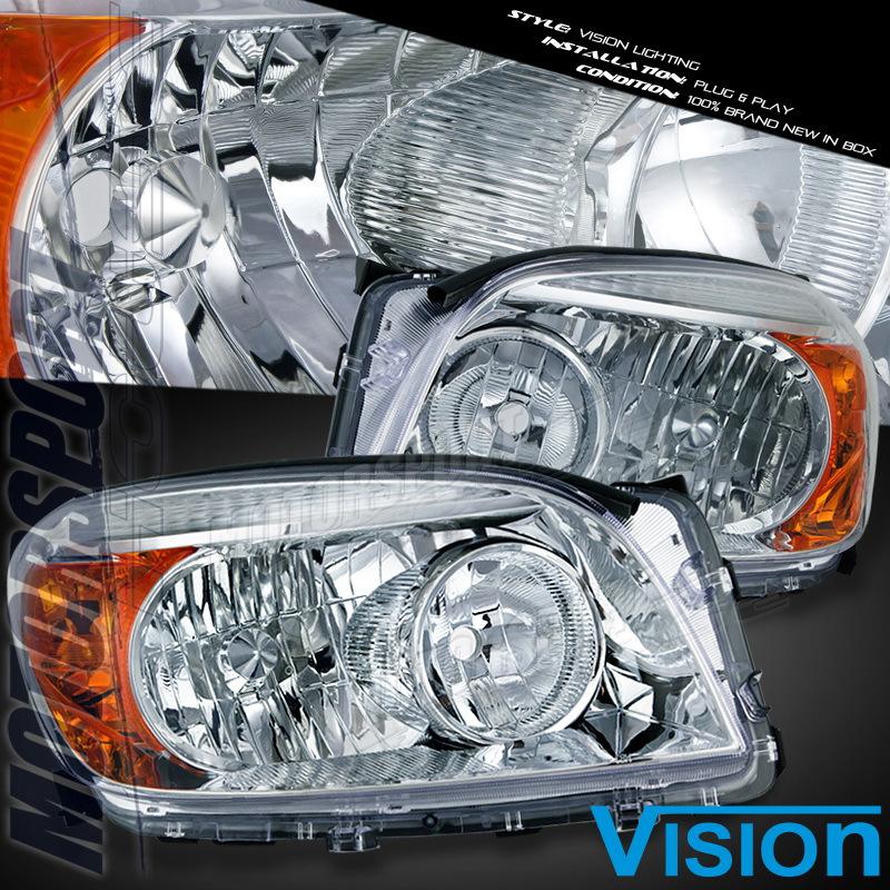 2006-2008 toyota rav4 suv base limited chrome headlights amber signal assembly