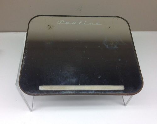 Vintage 1965 pontiac clip on visor make up mirror - 6"x5"