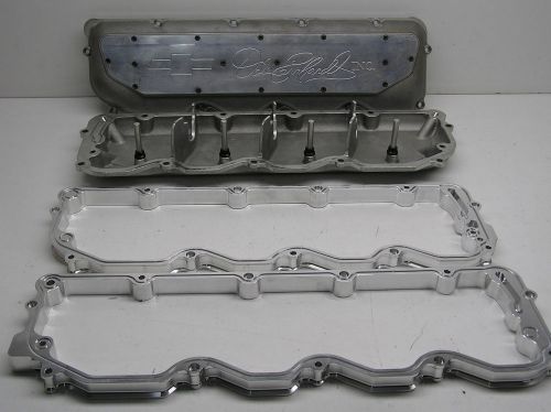 Dale earnhardt inc ro7 sbc alum 2 pc valve covers w/ oil sprayers race 020515-10
