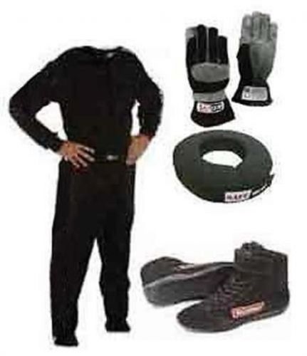 Racequip 2 piece driving suit neck brace - gloves shoes