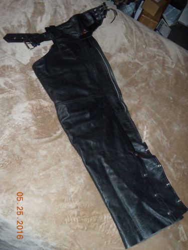 Interstate vintage leather motorcyle chaps "classic originals" (size medium)