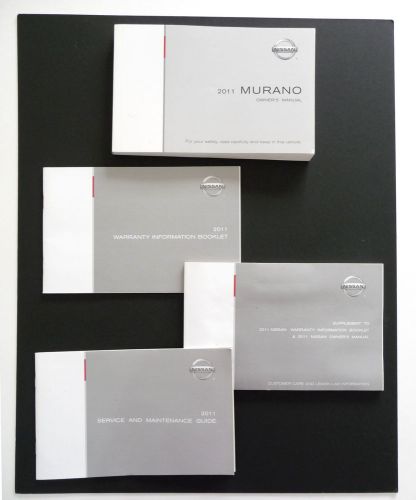 2011 nissan murano oem owner&#039;s manual kit 5 pieces owners guides good condition!