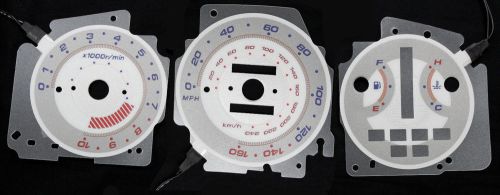 160mph generation 3 g3 white face glow gauge face for 92-95 honda civic ex si