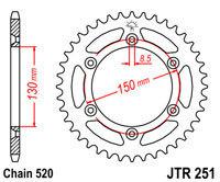 Jt rear sprocket fits yamaha yz 125 yz125 1999-2009 48t