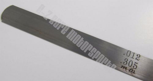 .012 / .305mm feeler gage gauge 12" long strip 1/2" wide usa made carbon steel