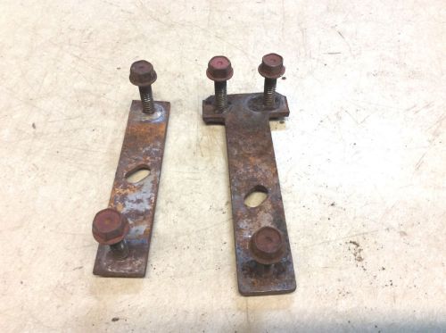 1969 1970 mustang l or rh upper &amp; lower door side hinge mounting plates &amp; bolts