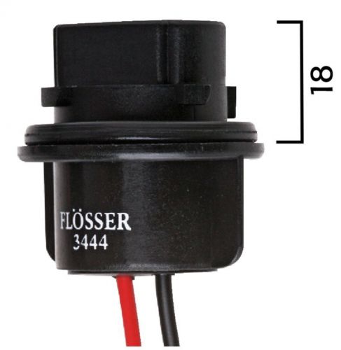 Flosser 3444 connector plug socket 7.5" pigtail for 3156 bulbs, w2.5x16d base