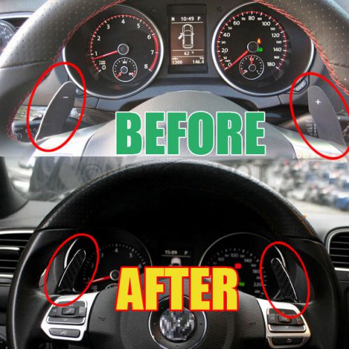 Carbon fiber steering wheel dsg paddle extension shifter for vw golf polo gti nd