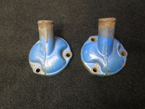 Omc stern drive exhaust manifold end cap hose outlet v8 ford sb oem 908719