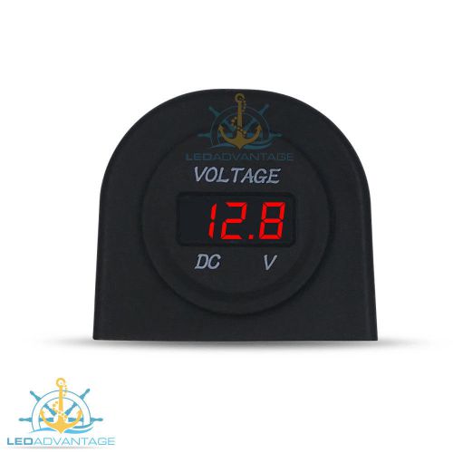 12v marine surface mount compact dash board boat battery gauge digital voltmeter