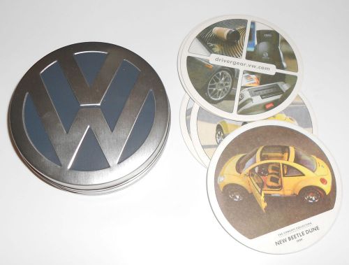 Volkswagon vw beetle coasters in tin