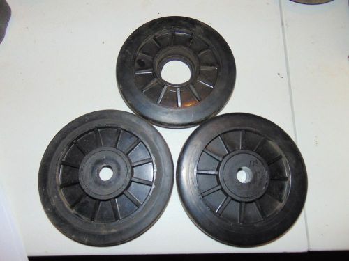 3 used arctic cat rear suspension idler wheels lot 6.375", 6 3/8", 0104-403