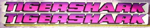 Set of 2 1996 arctic-cat tigershark deck laser decals. rare factory nos oem