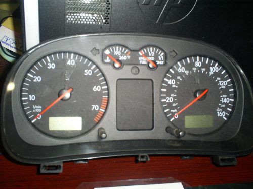 Volkswagen jetta speedometer cluster; (cluster), 2.8l (6 cyl), gl and gls, at