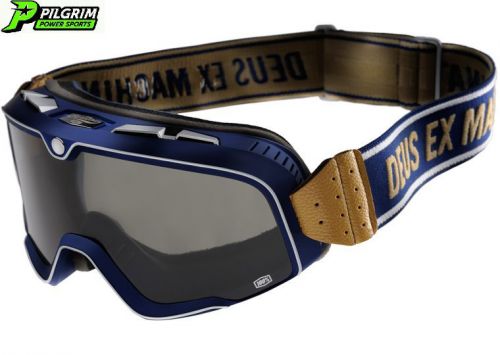 100% barstow legend bobber moto vintage cafe goggles deus x machina smoke lens