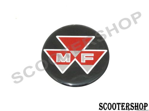 Brand new massey ferguson round black red  logo sticker unit 90mm