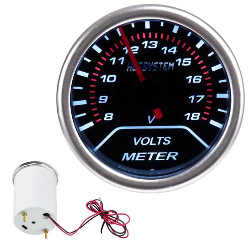 Car hotsystem 8-18v smoke tint len voltage meter pointer gauge universal