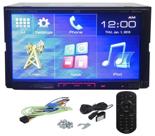 Jvc kw-v51bt 7&#034; double din dvd/usb/iphone/android/bluetooth car receiver radio