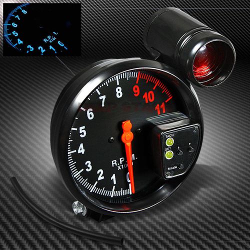 Buy 5" ADJUSTABLE TACHOMETER GAUGE 11K RPM TACH METER+RED SHIFT LIGHT