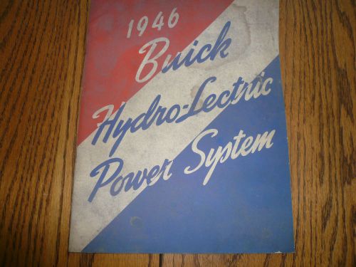 1946 buick hydro-lectric power system - convertible models - vintage