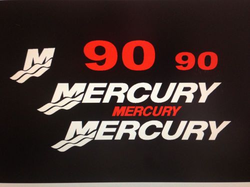 Mercury outboard decal kit 90 hp decal stickers  marine vinyl this set is 90 hp