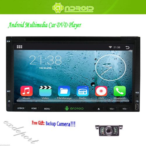 Android4.4.4 double 2din 3g wifi car gps navi dvd stereo obd2 ipod radio +camera