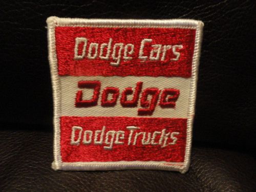 Dodge cars trucks patch - vintage - new - original - auto