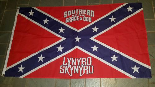 Big  lynyrd skynyrd concert flag southern by the grace of god 60 inch x 33&#034;