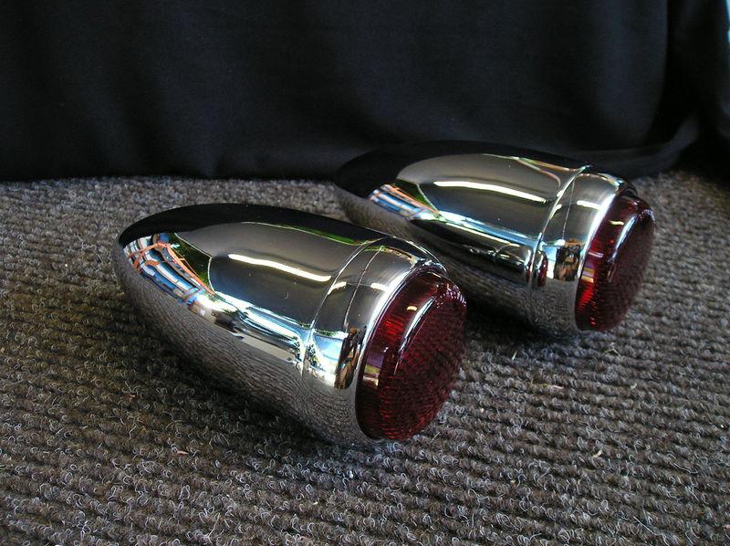 New replacement pair of chrome tail light assemblies for 1939 chevrolet !