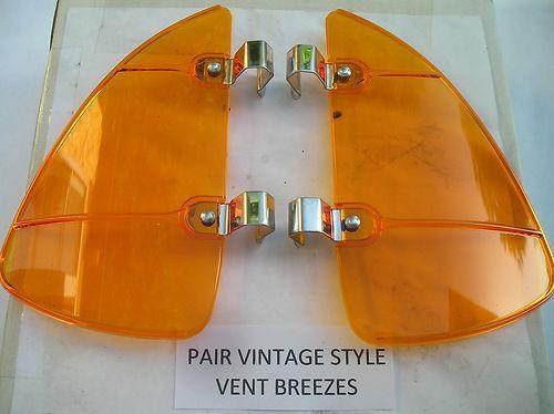 New pair of amber colored vintage style air vent window deflectors !