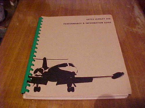 1971 gates learjet 24d airplane performance &amp; information guide book 100 pages