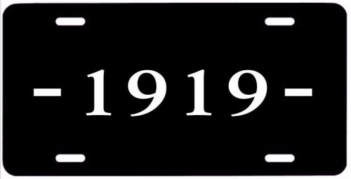 1919 year metal license plate, show car vanity tag, vintage antique street rod