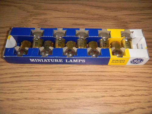 General electric ge #81 miniature auto / truck lamps 6v -bx of 10 made in usa!