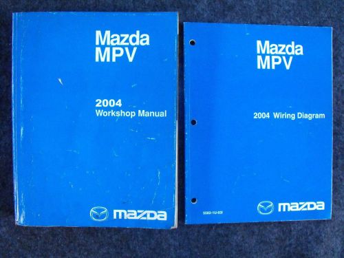 2004 mazda mpv factory workshop service shop repair manual set 04