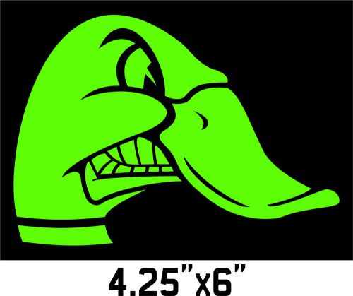 Duck head commander hunter sticker cut vinyl decal truck window 4.25&#034;x6&#034; green